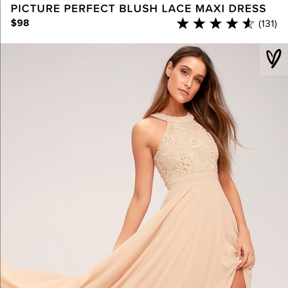 Lulus Dresses & Skirts - BNWT Lulu's Blush Lace Maxi Dress